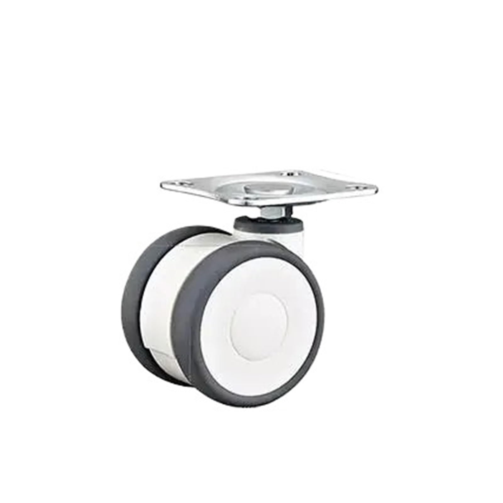 MXXDMOPD 2 Pieces/lot .5 inch Full Plastic Double Caster Swivel Wheel/Screw/Flat Bottom Silent Wheel(A-1)