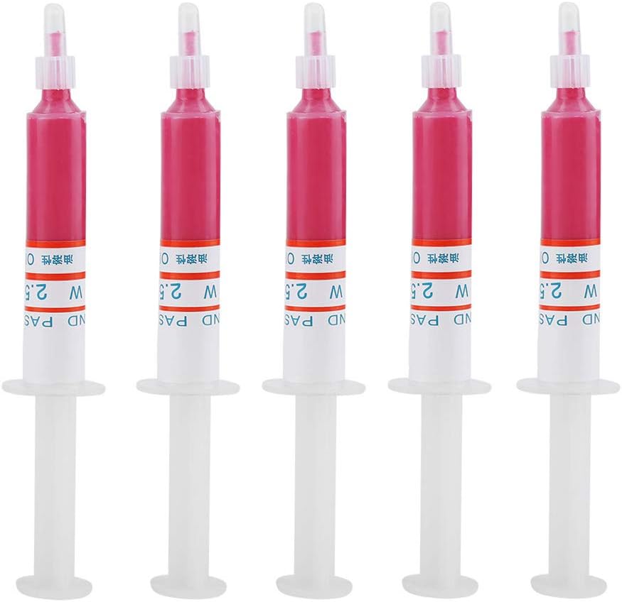 Diamond Polishing Compound 5pcs Diamond Polishing Paste Lapping Compound Grit W0.5-W40 320~10000 (W2.5 (4000 mesh fine polishing))