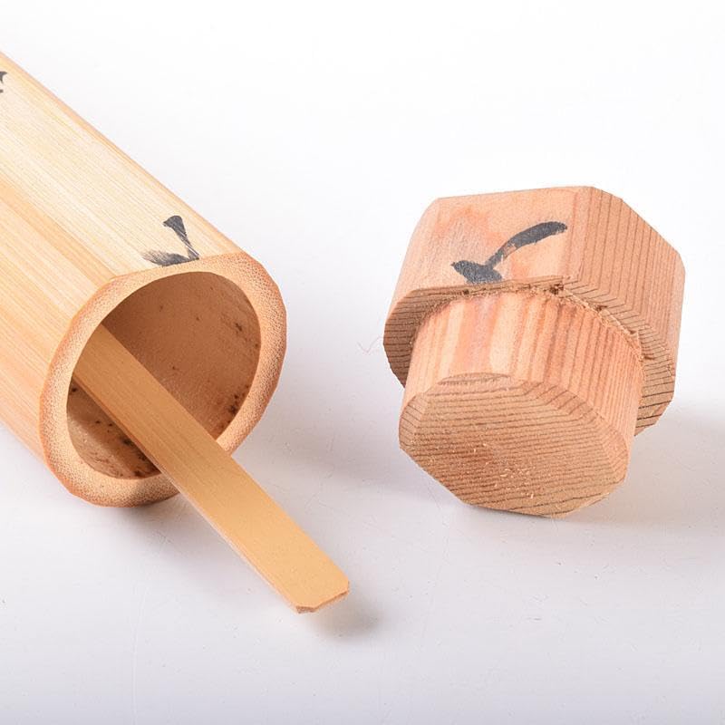 吉田宗仙作 白竹茶杓 前銘「閑居」 前大徳 大橋香林書付 共筒共箱 V 6882