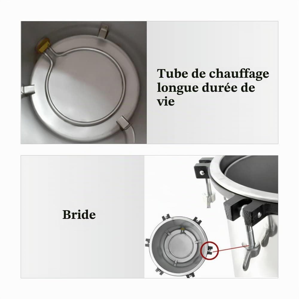 Autoclave en acier inoxydable stérilisateur à vapeur autoclave électrique de dispositif de stérilisateur de vapeur pour l'équipement médical dentaire (24L)