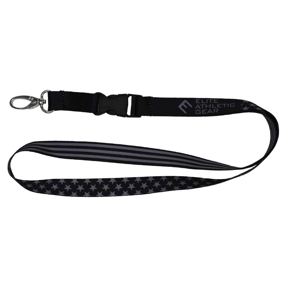 Elite Athletic Gear Tactical USA Flag Lanyard - Detachable Buckle and Upgraded Clasp for Keys, ID Card, Name Holder, etc.