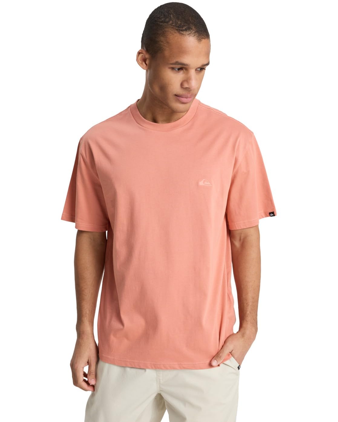 Quiksilver Short Sleeve T-Shirt Salt Water SS Mens Pink