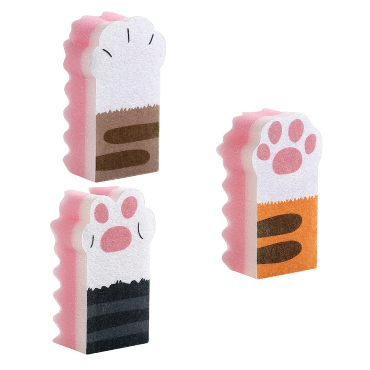 Didiseaon Adorable Cat Sponge Pan Washing Sponge for Kitchen Cleaning Random Color