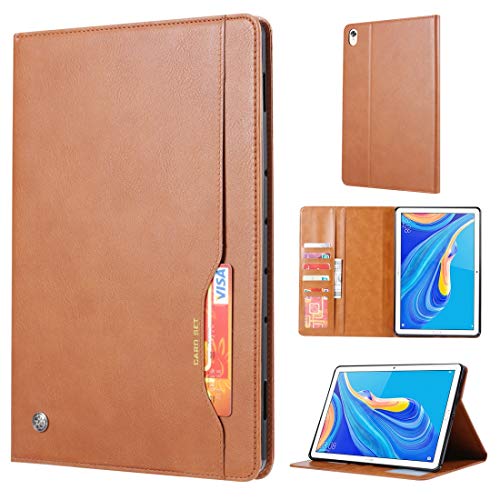 Étui de remplacement Huawei MediaPad M6 8.4 fini marron avec porte-cartes