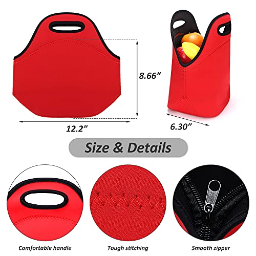 Youbdm Neoprene Lunch Bags Thermal Insulated Lunch Tote Bag Reusable Washable Neoprene Picnic Bag For Women Men #TOP4