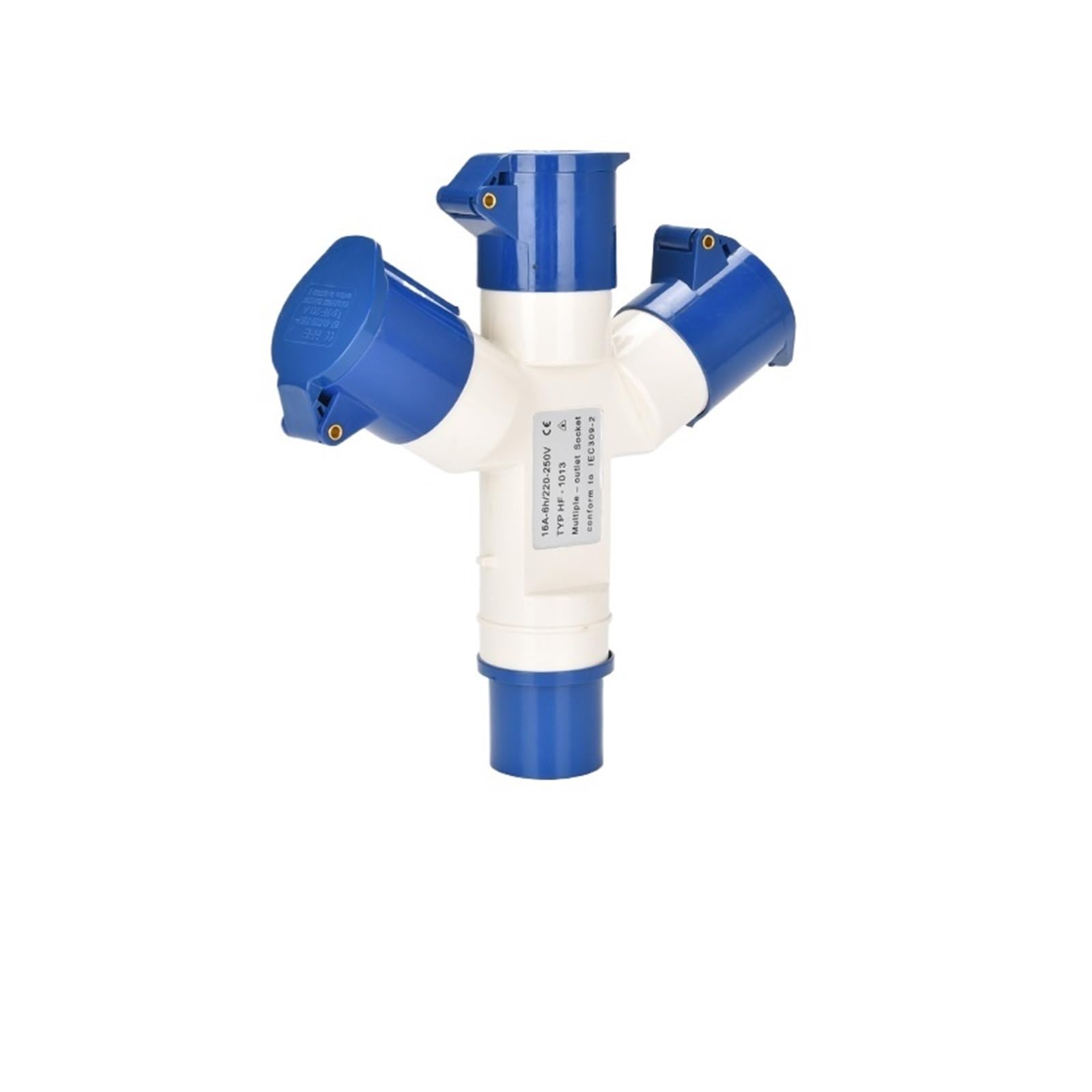 MUYTQAERG IP44 Three-Way Waterproof Industrial Aviation Plug and Socket Y-Type 1 Input to 3 3P 4P 5P 16A 32A 220V 380V(3P 32A 1to3)