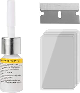 Wakauto Kit de reparo de para-brisa de carro, ferramenta de reparo de vidro de resina para reparo de vidro de janela, ferramenta de restauração para caminhão e carro, chip ou rachadura