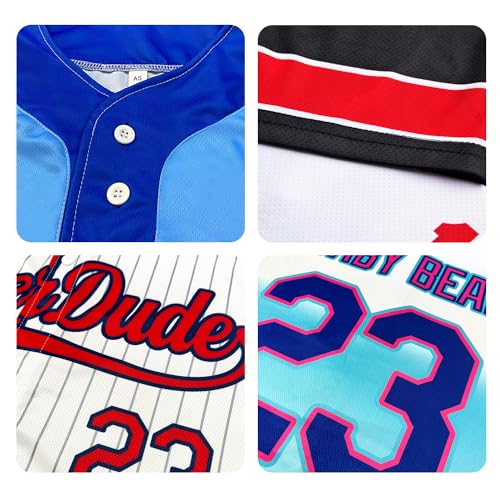 Custom Baseball Jersey Personalice su Nombre Nombre del Equipo y Número en Jersey miniatura 4