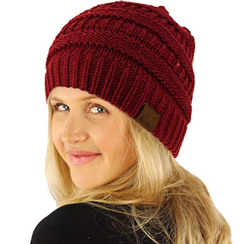 Image of Hatsandscarf CC Exclusives Solid Color Beanie Tail Hat for Adult (MB-20A)