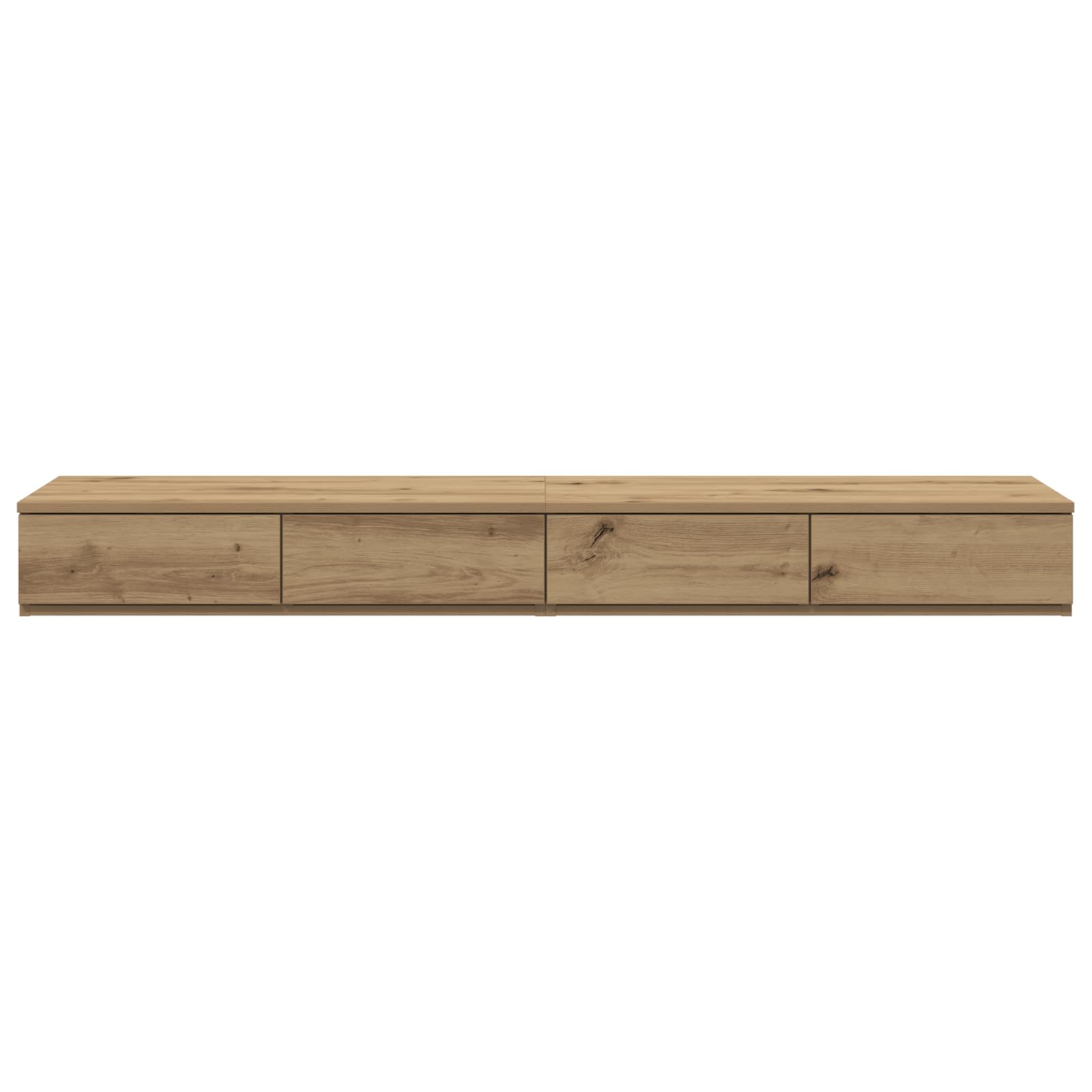 Cajones de cama de roble Artisan mesitas de noche para dormitorio 160 x 36,5 x 16,5 cm, material de madera