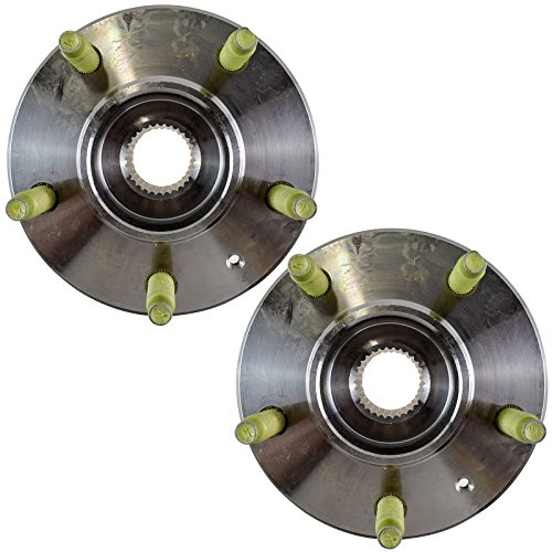 Image of TRQ Driver and Passenger Side Wheel Bearing and Hub Assembly Set 2 Piece Compatible with 2003 Cadillac CTS Rear 2004-2007 CTS Base Model Rear 2005-2008 STS AWD 2005-2007 STS AWD Front