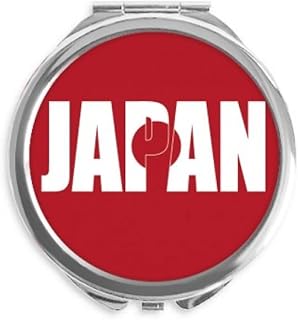 Japan Country Flag Name Hand Compact Mirror Round Portable Pocket Glass