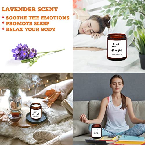 Scented Candle, Pairs Well With A New Job Candles Gifts For Coworker,Friends,Bff，Soy Candles For Home Scented, Home Decorations, Aromatherapy Candles, Amber Jar Candles(064Cgy) #TOP4
