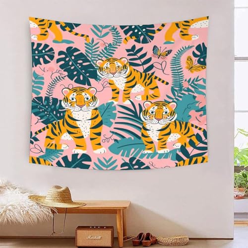 Tapisserie murale tigre pour dortoir etudiant et deco chambre cocooning