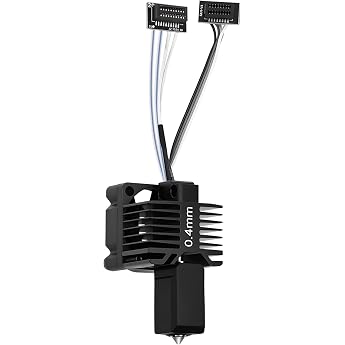 0.4 mm P1S P1P Hotend Complete Set Complete Hot End Print Head with Ceramic Heater Thermistor 0.4 mm Hardened Steel Nozzle Hotend Replacement for Bambu Lab P1 Series 3D Printer