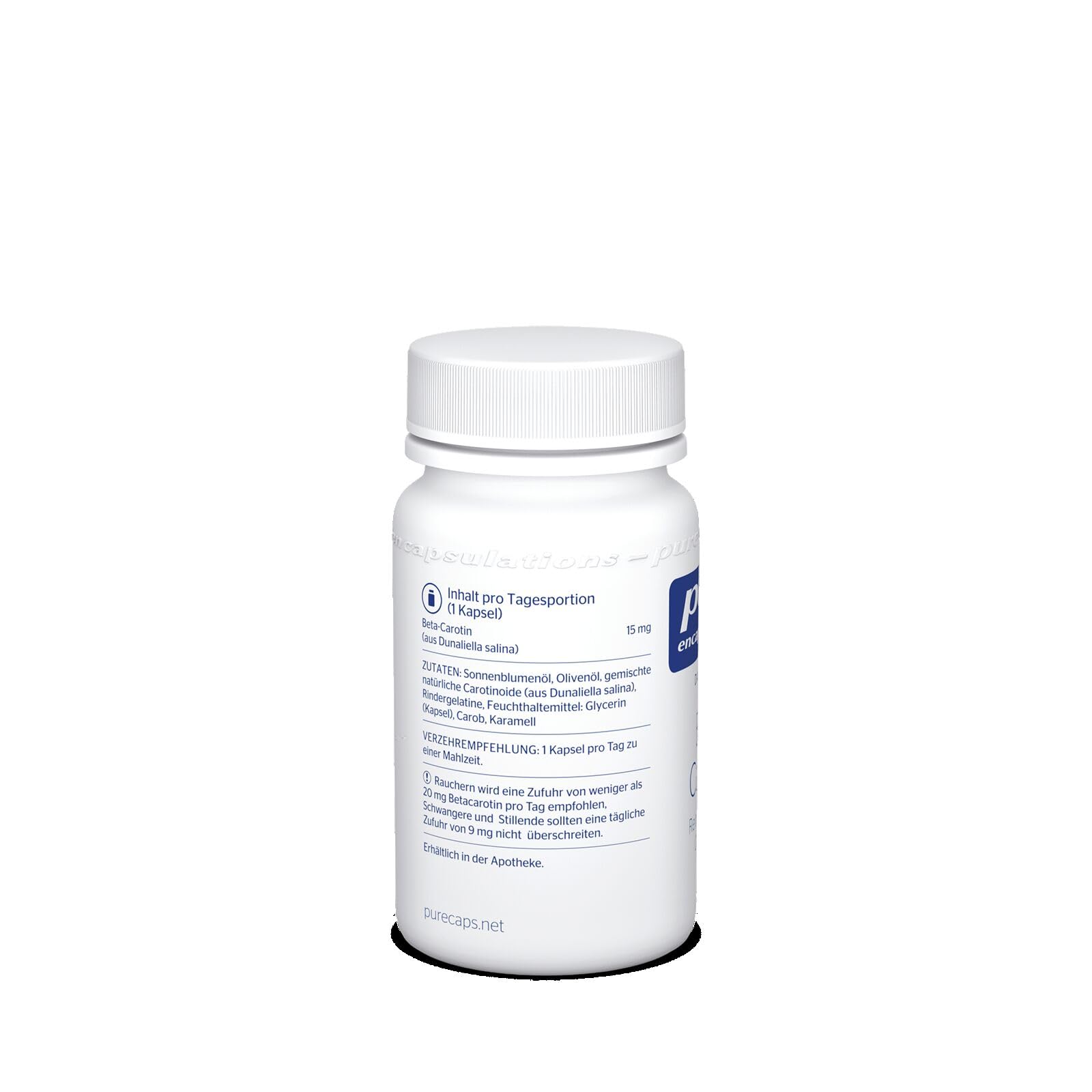 Pure Encapsulations - Beta Carotin Kapseln – Natürliches Carotinoid aus Dunaliella-Alge, Leicht zu Schlucken – 90 Kapseln