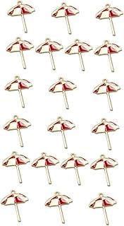 Sewroro Medalhão De Colar 20 Peças Pingentes Para Fazer Joias DIY Pingente Colar Pulseira Amuletos Brincos Amuletos Esmalte Fecho Pingente Para Colar Moda Pingente Roupas Praia