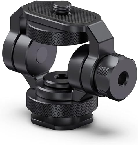 Soporte para monitor de campo con zapata fría para monitor de 5 pulgadas y 7 pulgadas, giratorio e inclinable con montaje de tornillo estándar de 1/4