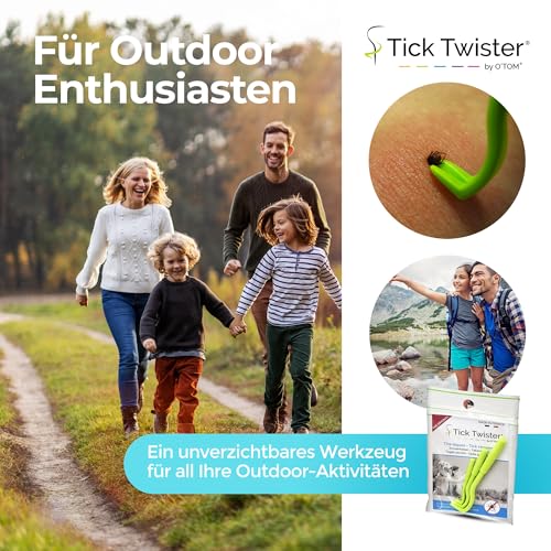 Tick Twister® - Set mit 3 Zeckenhaken im Beutel - Ermöglicht Zeckenentfernung bei Hunden, Katzen, Pferden und Männern - Original Zeckenentferner