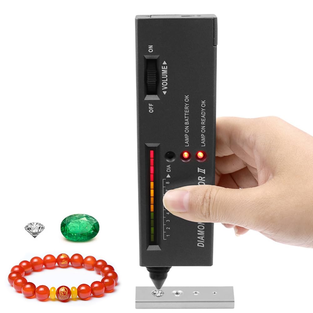 EsaSam Jewelry Tester Diamond Hardness Gem Tester, Portable Electric Jeweler's Diamond Testing Device, LED Diamond Gemstone Selector Precision Tool, Test Jewelry Gem Tool