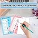 2 PCS Chore Chart for Multiple Kids,Plastic Checklist Board with 10 Detachable Cardstock Daily Chore Schedule for 2 Kids Reusable Chore List to Do List for Home Routine Planning (Blue and Pink)