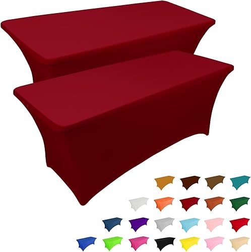 IVAPUPU - Mantel de elastano para mesas rectangulares, ajustado, elástico, lavable, protector de mesa para eventos, fiestas, bodas, cócteles,