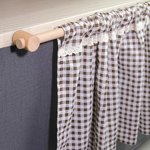 Tringle à rideaux télescopique adhésive 40cm support bois sans perçage