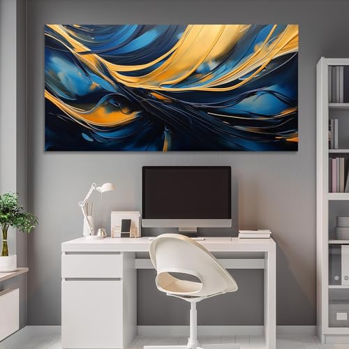 Impression sur toile abstraite colorée extra large avec cadre mural
