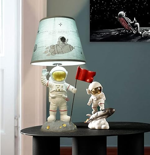 Miniatura 6 de Lámparas de Mesa Astronauta Lámpara de mesa regulable Spaceman Lámpara de mesita de noche con control remoto nórdico moderno creativo lámpara de