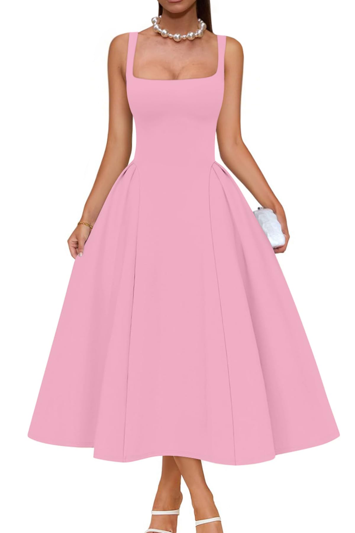 Memoriesea Square Neck Swing Dress