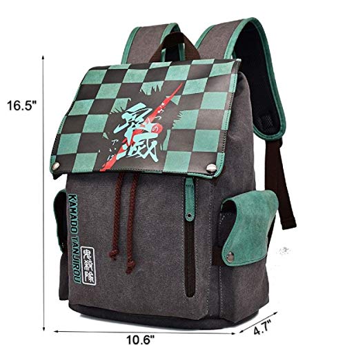 Afoxsos Japanese Anime Backpacks - Unisex Canvas Shoulder Bags Anime Bookbags For Ages 8+ (10.6"X4.7"X16.5"Inh,Multicolors) #TOP1
