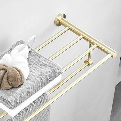 304 Stainless Steel Bathroom Shelf Wall-Mounted Towel Bar Hand Towel Holder Kitchen Cloth Rack Durable Bathroom Accessories Space-Saving Towel nizer (Bath Towel - Image 3