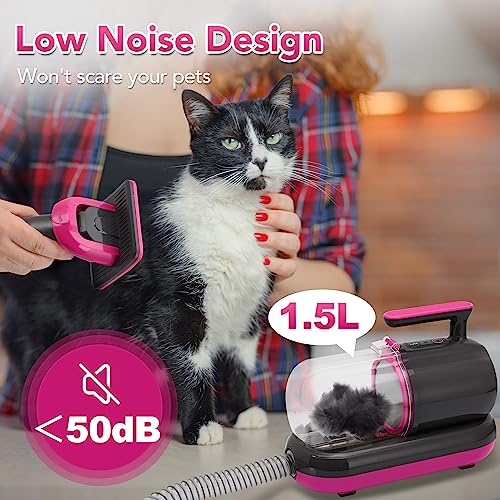 7 in 1 Pet Grooming Vacuum Kits, Dog Hair Remover Grooming with Clippers Nail Trimmer Grinder & Brush for Shedding, Low Noise Suction 99% Pet Hair with 7 Pet Grooming Tools & Storage Bag 7 in 1 Pet Grooming Vacuum Kits, Dog Hair Remover Grooming with Clippers Nail Trimmer Grinder & Brush for Shedding, Low Noise Suction 99% Pet Hair with 7 Pet Grooming Tools & Storage Bag