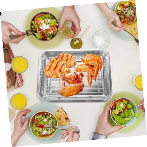 Récipient à double compartiment en inox pour séparer les sauces et graisses - 5