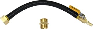 Winterize Sprinkler System, Outdoor Faucet, RV, Camper, and Travel Trailer: Air Compressor Plug To Garden Hose Faucet Blow Out Adapter with Male-to-Male Fitting, 13" Long