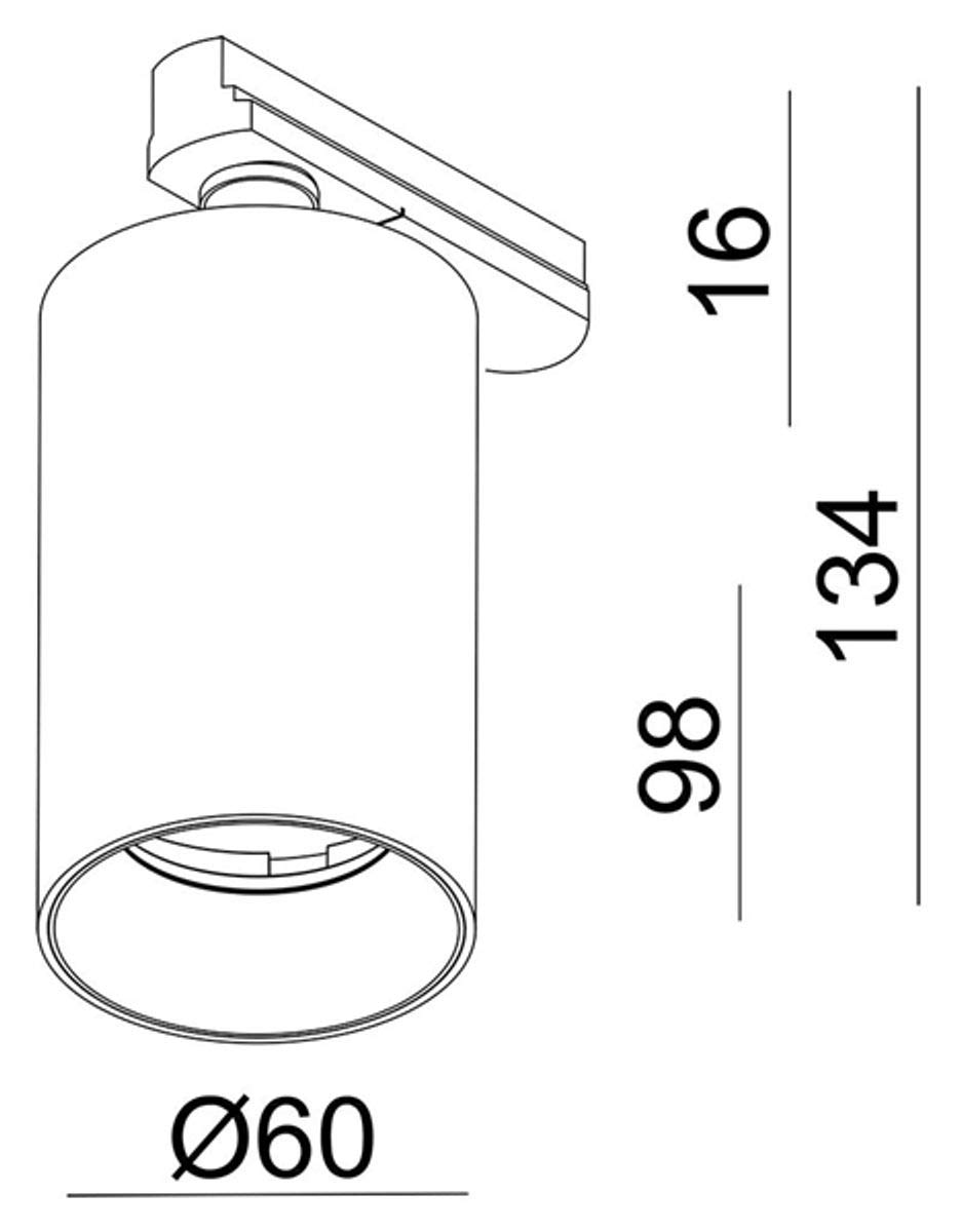 Deko-Light Faretto a 3 fasi CAN, 220-240 V AC/50-60 Hz, GU10 LED max. 7,5 W, girevole e orientabile, argento