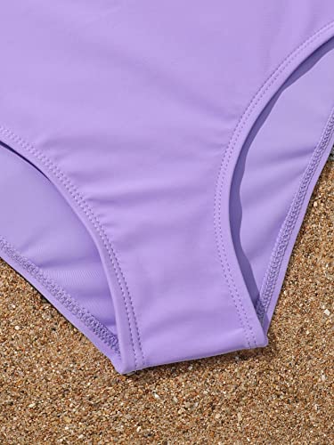 SOLY HUX Girl's 3 Piece Color Block Criss Cross Wrap Bikini Sets Swimsuit Bathing Suit with Beach Skirt4