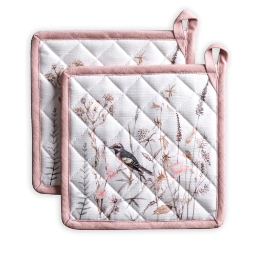 Maison d' Hermine Pot Holders 100% Cotton Potholders (8" x 8", Pack of 2)
