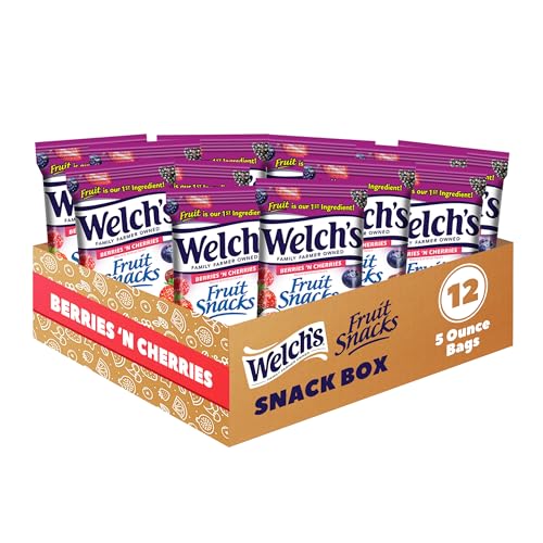 Welch's Fruit Snacks, Berries 'N Cherries, Perfect for School Lun...