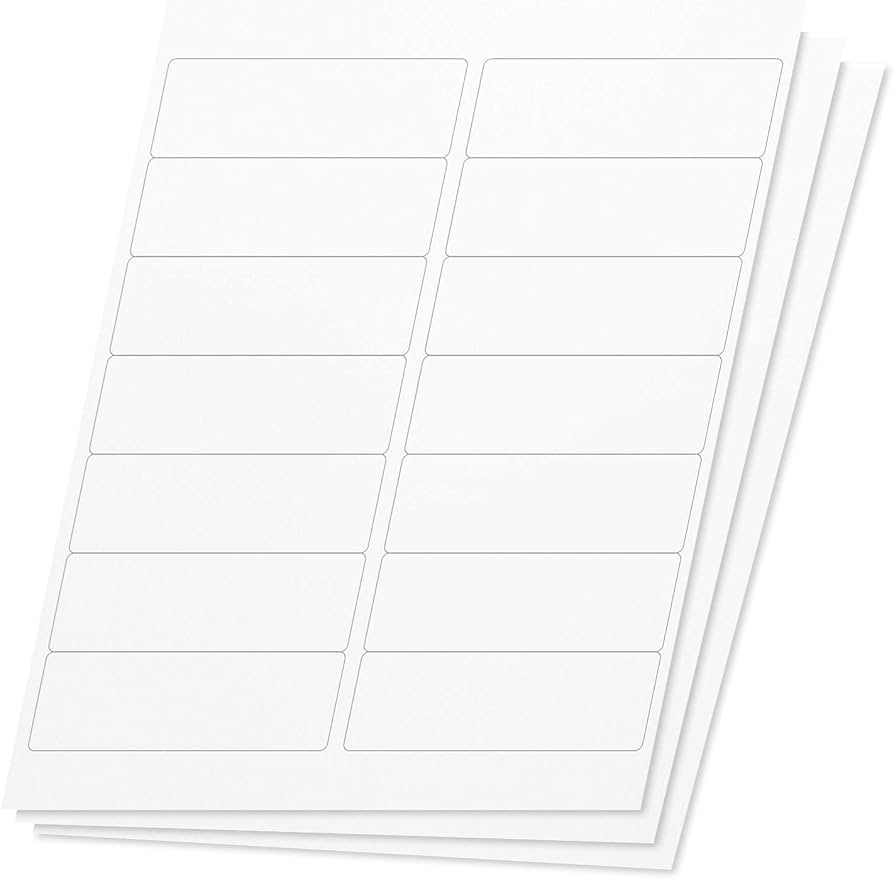 OfficeSmartLabels Rectangular 4 x 1-1/3 Address/Mailing Labels for Laser &  Inkjet Printers, 4 x 1.33 Inch, 14 per Sheet, White, 2100 Labels, 150 ...