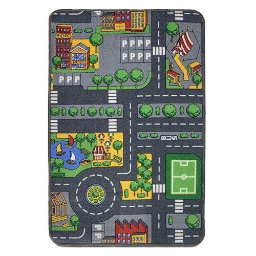 TIENDA EURASIA – Alfombra Infantil | 100% Nailon y Plástico ABS sin BPA | para Jugar con Coches | Alfombras Infantiles | Medidas 67 x 100 cm | Antideslizante y Acolchada