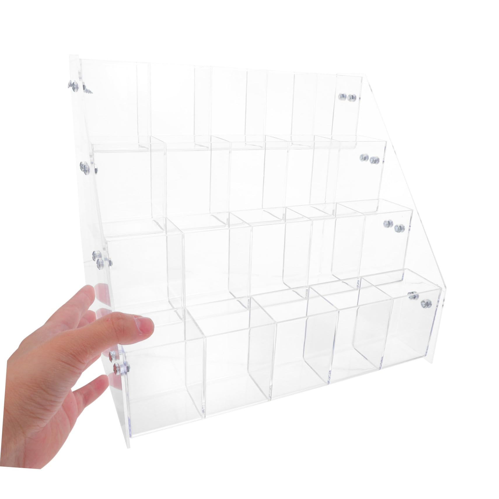 4nivel Expositor de Bolígrafos Acrílico Transparente Compartimentos para Escritorio Organizador de Papelería para Oficina y Útiles Escolares para Almacenar Bolígrafos y Brochas