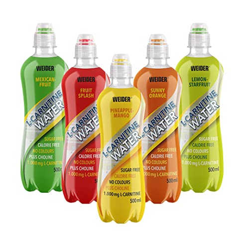 Weider L-Carnitine Water, Frutti Messicani, 500 ml...
