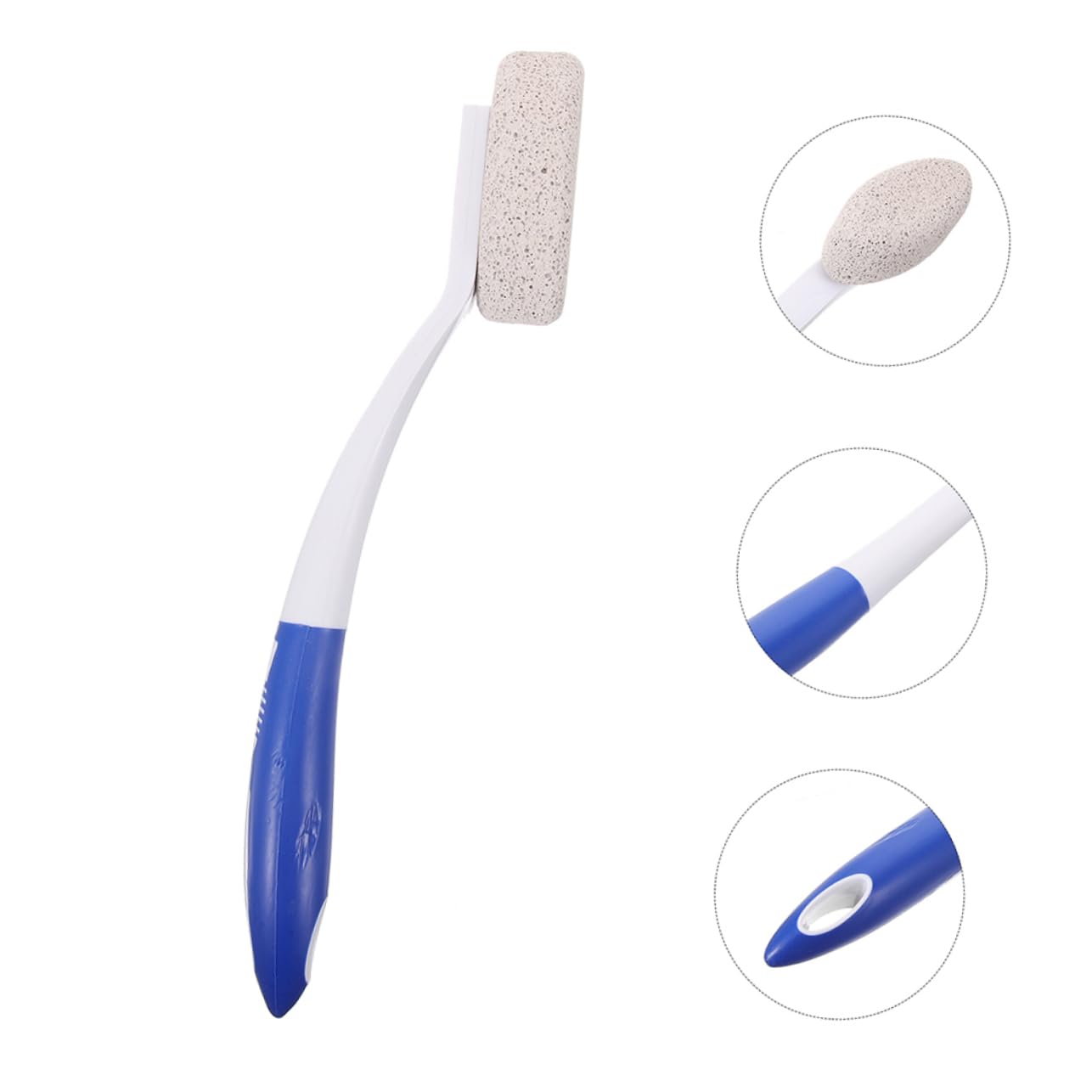 GANAZONO 2 Pezzi Pomice i Piedi Manico, Rimuovi Calli e Pelle Morta, Design Ergonomico e Antiscivolo per Casa e Salone