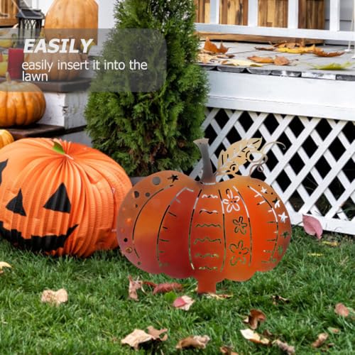 Estaca de jardín de calabaza de hierro naranja jojofuny ornamental de alta durabilidad 7