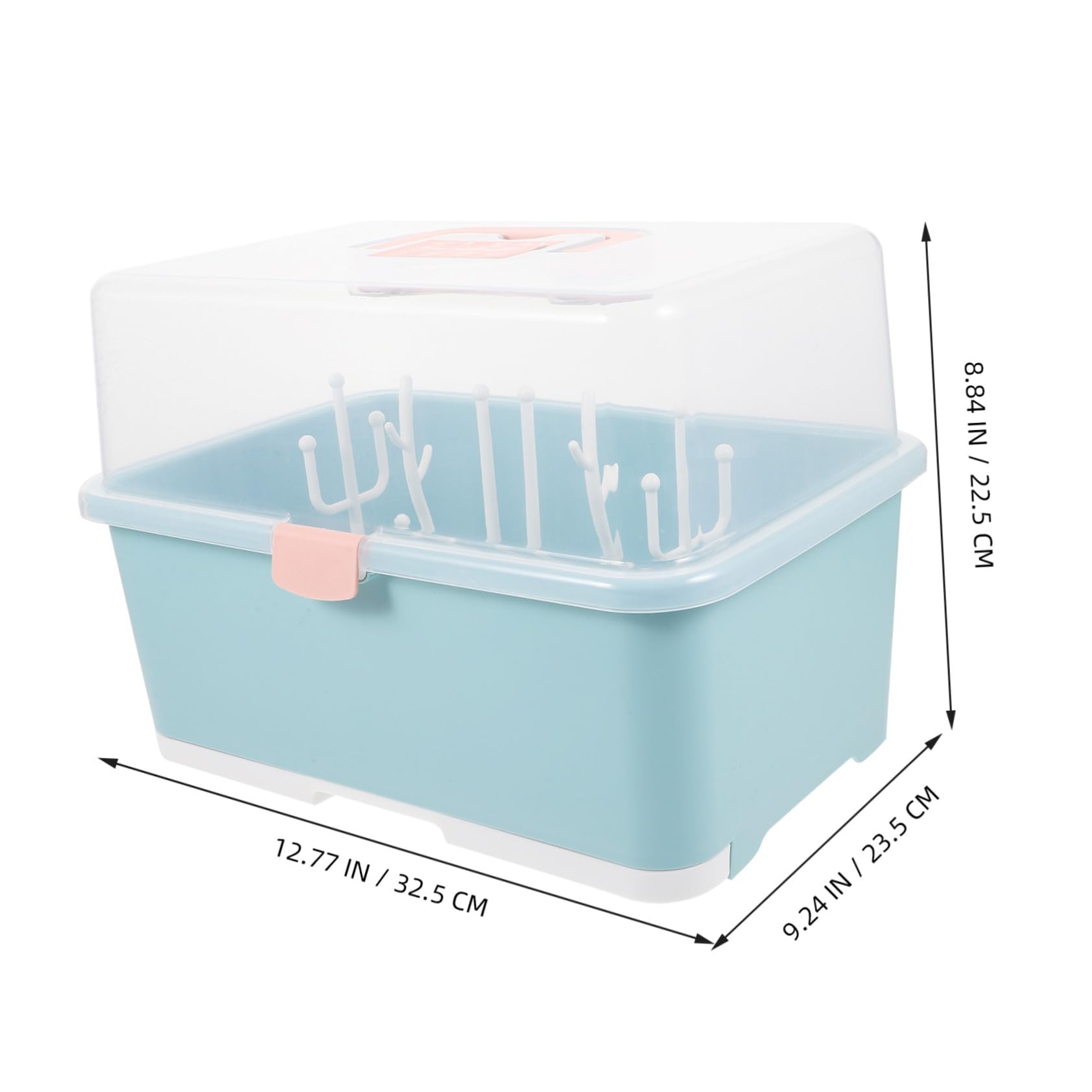 Babyflaschen Trockenbox Grün, Große Pp Abtropfbox für Flaschen | 1 Stück, Aufrechtes Ordnungssystem für Trinkflaschen und Toilettenartikel, Geeignet für Babyshower