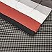 Amazon Basics Full/Queen Comforter Set with Plaid, Striped Sheets, 7-Piece Red Simple Stripe Bedding, Lightweight Microfiber Bed-in-a-Bag