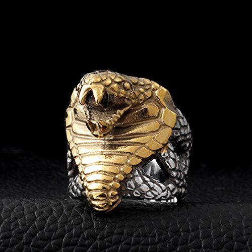 Image of Genuine Stainless Steel Ring for Men Fashion Punk Rock 3D Animal Rings