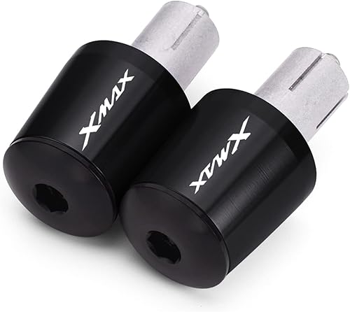 CNC Aluminum Motorcycle Handlebar End 78" 22mm Handle Bar Ends Plugs Caps For XMAX300 XMAX400 XMAX X-MAX 125 250 300 400 (Color Black)
