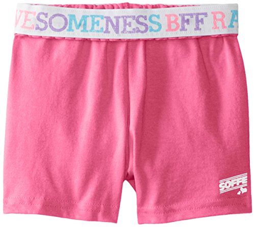 Soffe girls Authentic Cheer Short, Cotton Candy/Awesome Band, Medium